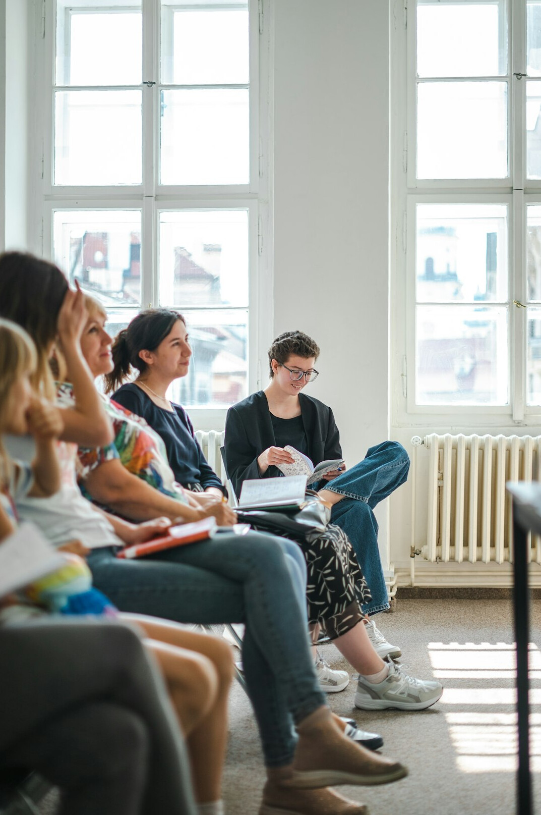 group discussion about news