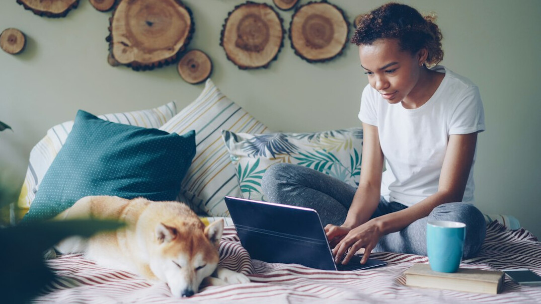 person budgeting at home