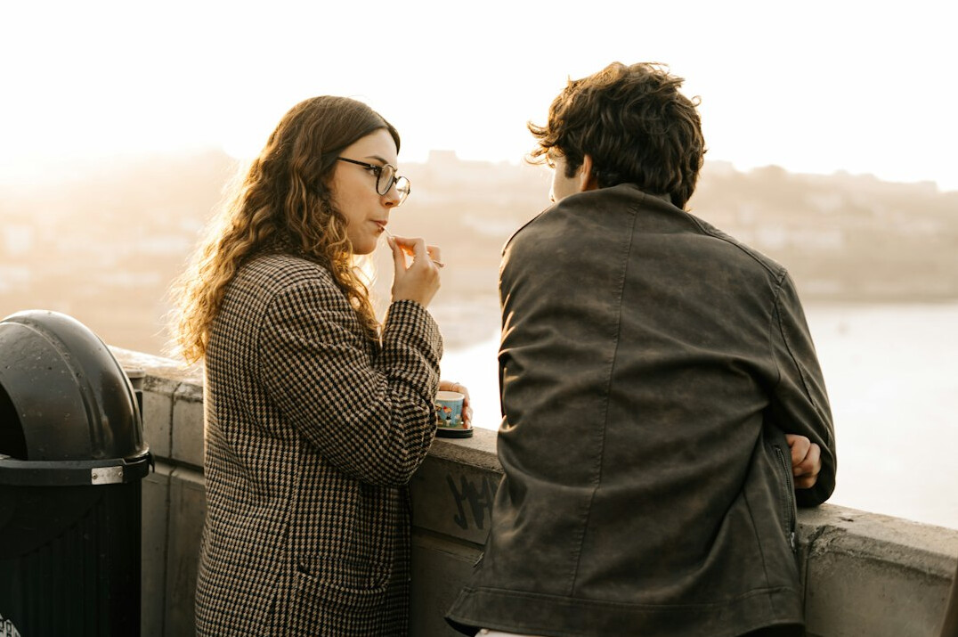 couple talking together